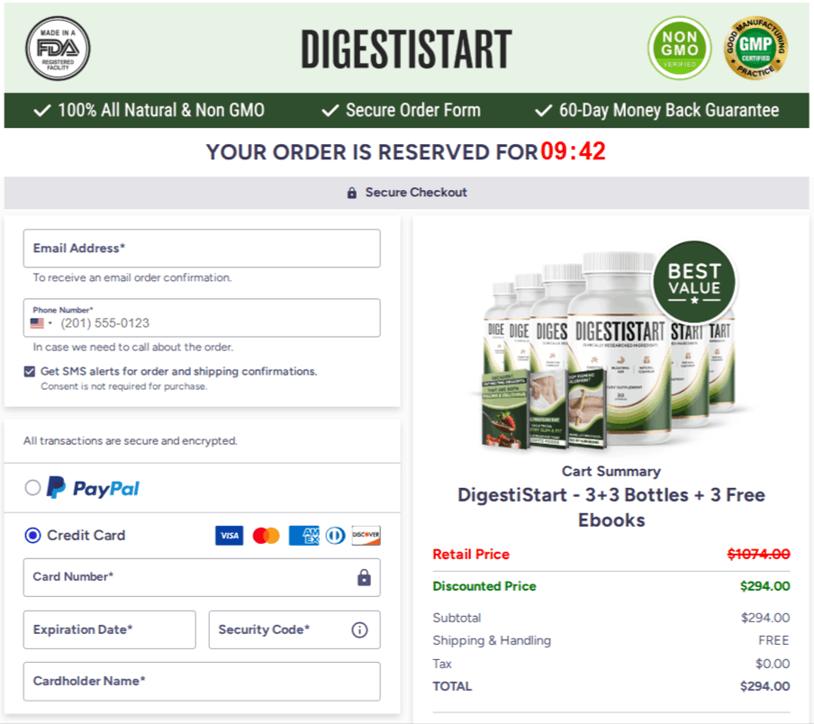 DigestiStart USA Checkout
